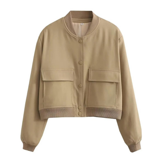 Veste Courte À Fermeture Boutonnée Et Coupe Droite Pour Femme | Idéale Pour Le Printemps Et L’Automne
