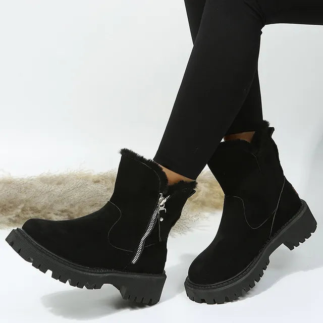 Bottes d’Hiver avec Coupe Montante pour Femmes | Idéal pour Usage Quotidien en Saison Froide