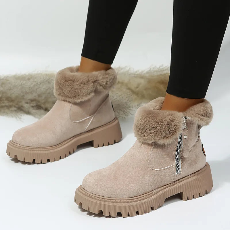 Bottes d’Hiver avec Coupe Montante pour Femmes | Idéal pour Usage Quotidien en Saison Froide