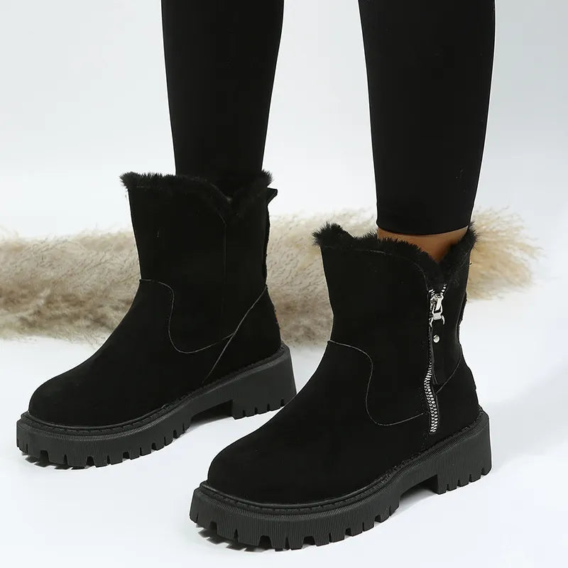 Bottes d’Hiver avec Coupe Montante pour Femmes | Idéal pour Usage Quotidien en Saison Froide