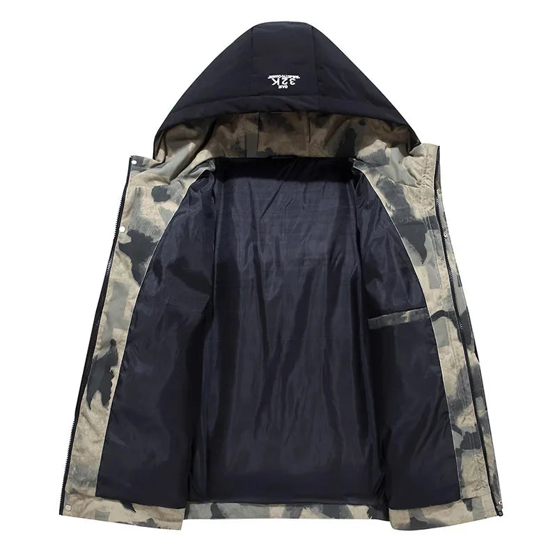 Veste d’Hiver Matelassée avec Capuche Fixe pour Homme | Adaptée à un Usage Quotidien