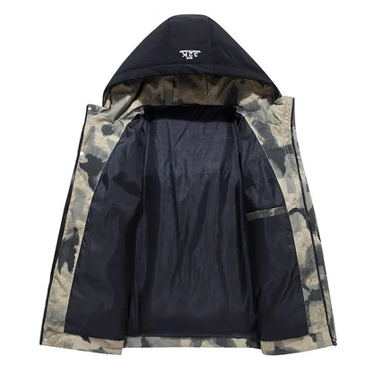 Veste d’Hiver Matelassée avec Capuche Fixe pour Homme | Adaptée à un Usage Quotidien