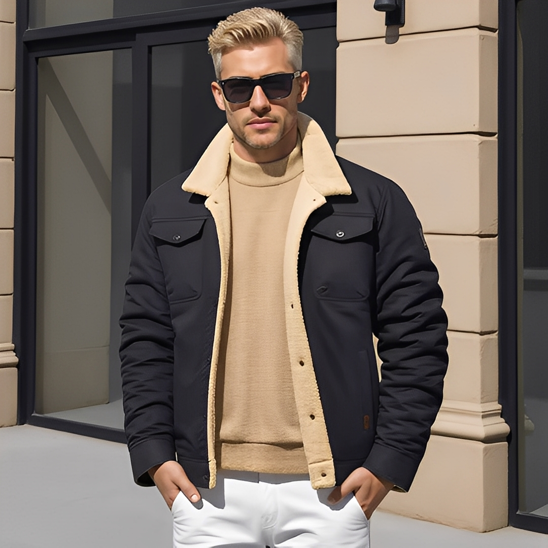 Blouson Bomber Avec Fermeture Zippée Et Poches Pour Homme | Idéal Pour L'hiver