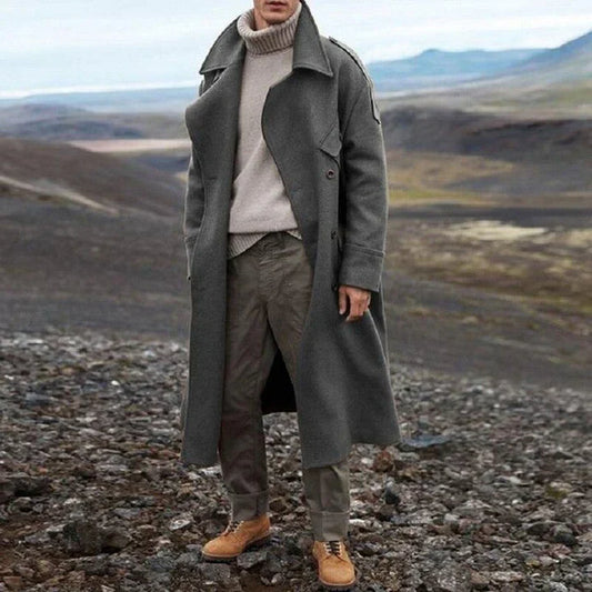Manteau Long À Coupe Ample pour Hommes | Idéal pour La Mi-saison Et Les Journées Fraîches