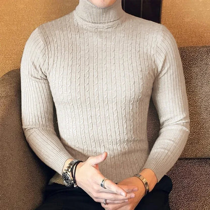 Pull à Col Roulé Chauffant pour Hommes avec Fonction Électrique | Idéal pour l’Hiver