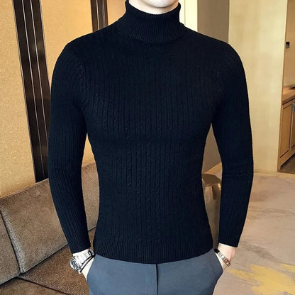 Pull à Col Roulé Chauffant pour Hommes avec Fonction Électrique | Idéal pour l’Hiver