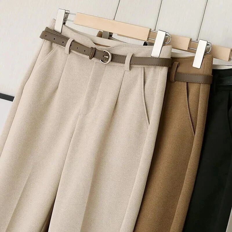 Pantalon De Printemps Taille Haute Avec Coupe Ample Pour Femme | Idéal Pour Tenues Quotidiennes