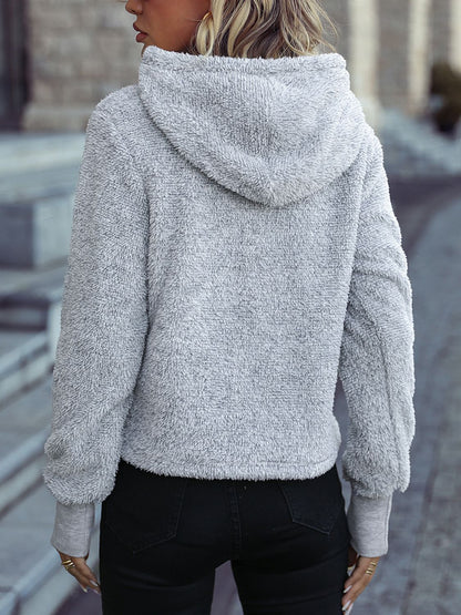 Sweat À Capuche Style Teddy avec Cordon Ajustable pour Adulte | Idéal pour Les Journées Décontractées