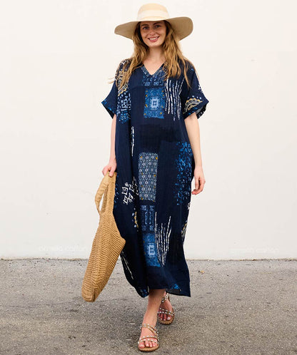 Caftan Ample À Coupe Fluide Pour Femme | Idéal Pour Les Journées Décontractées Et La Saison Chaude