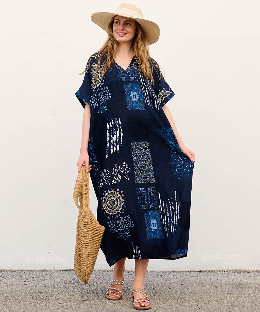 Caftan Ample À Coupe Fluide Pour Femme | Idéal Pour Les Journées Décontractées Et La Saison Chaude