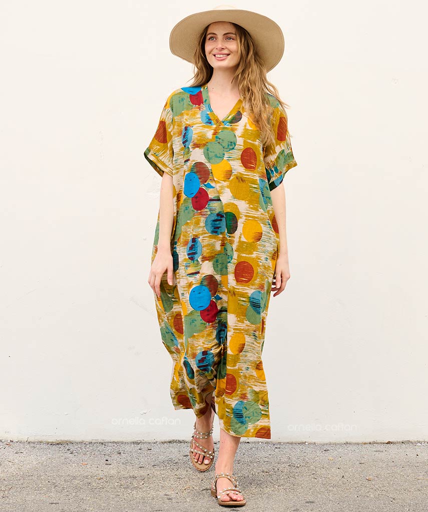 Caftan Ample À Coupe Fluide Pour Femme | Idéal Pour Les Journées Décontractées Et La Saison Chaude