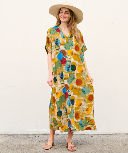 Caftan Ample À Coupe Fluide Pour Femme | Idéal Pour Les Journées Décontractées Et La Saison Chaude
