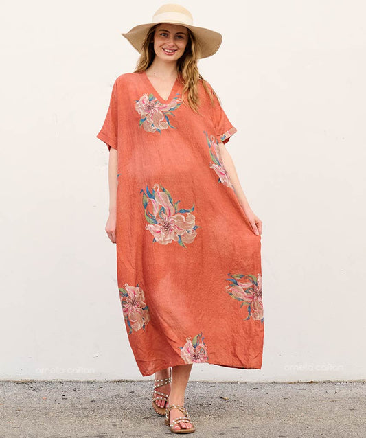 Caftan Ample À Coupe Fluide Pour Femme | Idéal Pour Les Journées Décontractées Et La Saison Chaude