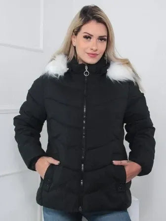 Veste Matelassée avec Capuche Amovible pour Femme | Idéale pour L’Hiver