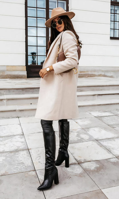 Manteau Long Avec Coupe Droite Pour Femmes | Idéal Pour La Saison Froide