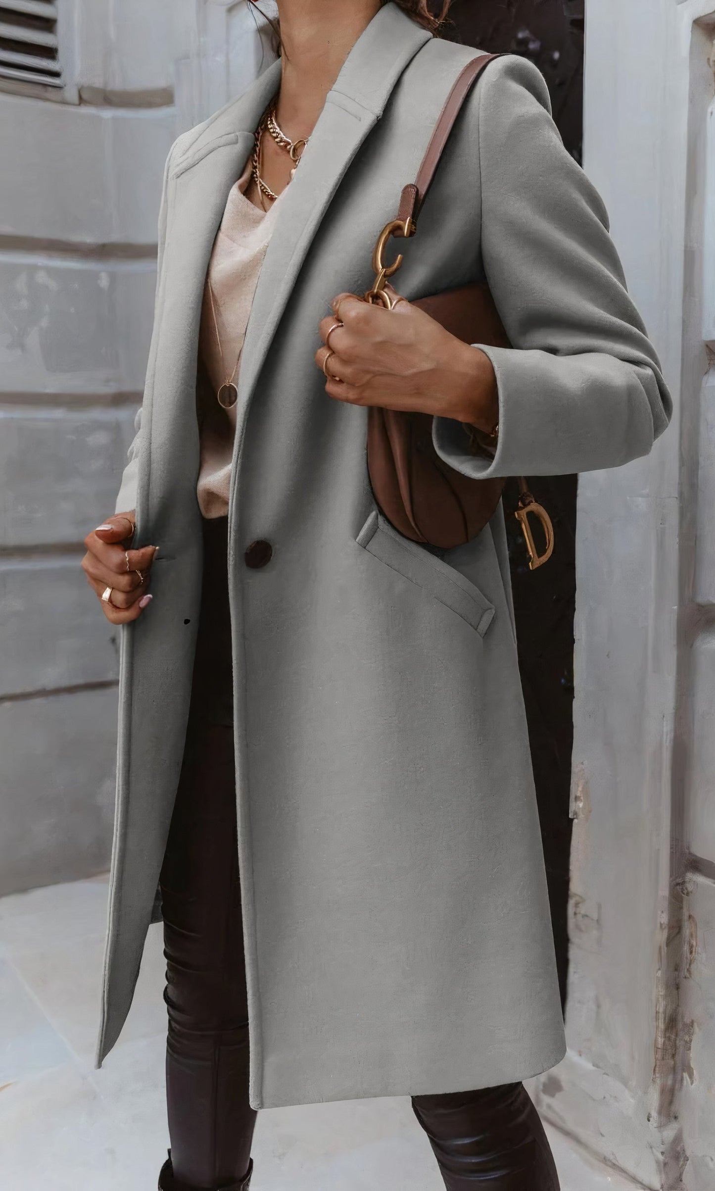 Manteau Long Avec Coupe Droite Pour Femmes | Idéal Pour La Saison Froide