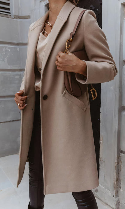 Manteau Long Avec Coupe Droite Pour Femmes | Idéal Pour La Saison Froide