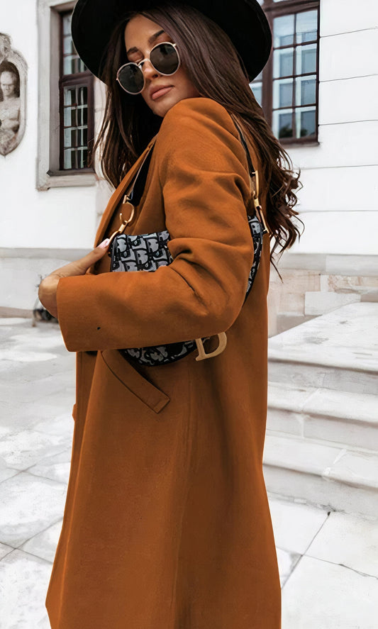 Manteau Long Avec Coupe Droite Pour Femmes | Idéal Pour La Saison Froide