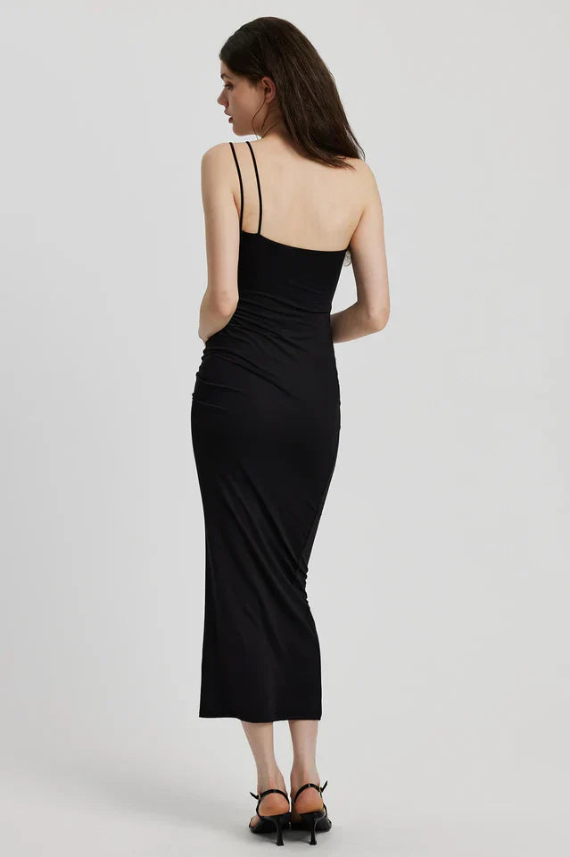 Robe Midi Sans Manches avec Détails Froncés pour Femme | Idéale pour Événements et Occasions Quotidiennes