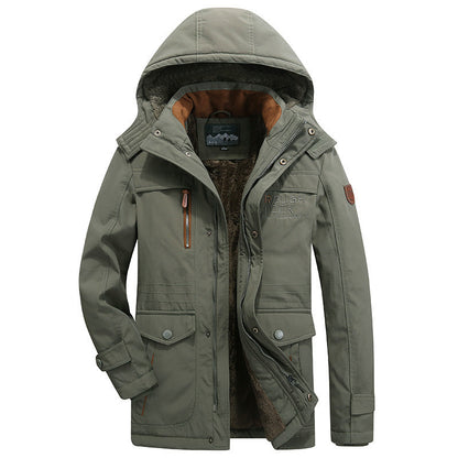Manteau Long avec Capuche et Fermeture Zippée pour Homme | Idéal pour l’Hiver et la Mi-Saison
