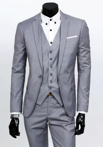 Costume 3 Pièces avec Veste, Gilet Et Pantalon pour Homme | Idéal pour Les Occasions Formelles