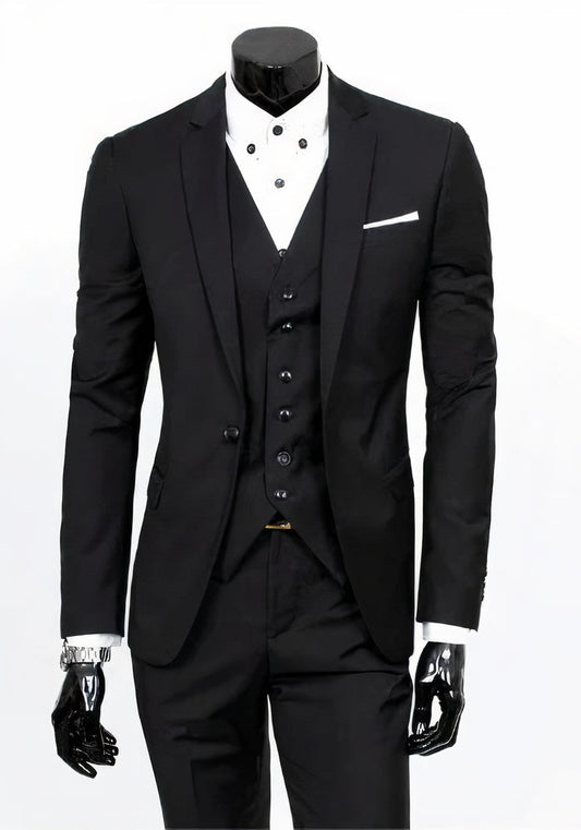 Costume 3 Pièces avec Veste, Gilet Et Pantalon pour Homme | Idéal pour Les Occasions Formelles