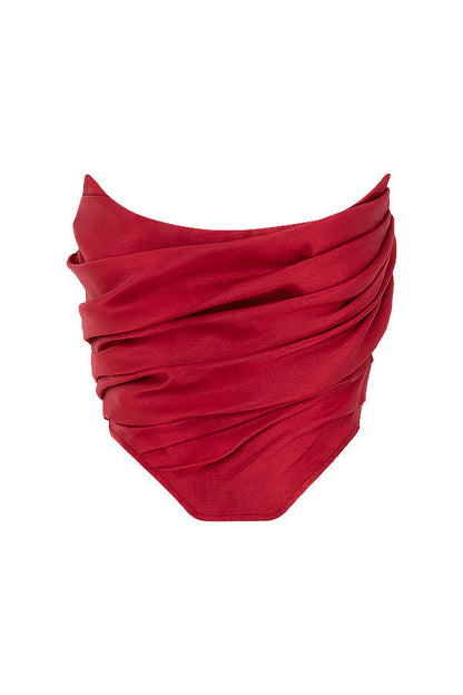 Top Corset Drapé Avec Coupe Ajustée Pour Femme | Idéal Pour Les Sorties Et Les Événements
