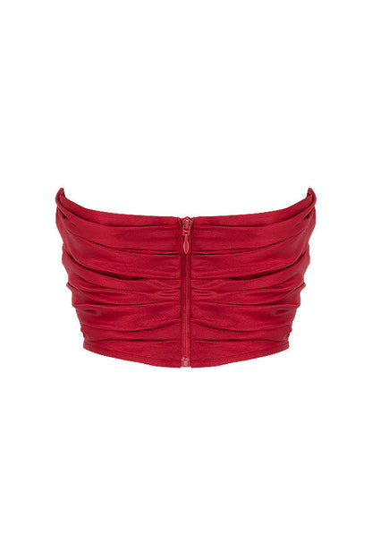 Top Corset Drapé Avec Coupe Ajustée Pour Femme | Idéal Pour Les Sorties Et Les Événements