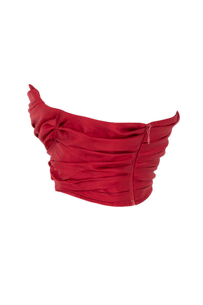 Top Corset Drapé Avec Coupe Ajustée Pour Femme | Idéal Pour Les Sorties Et Les Événements