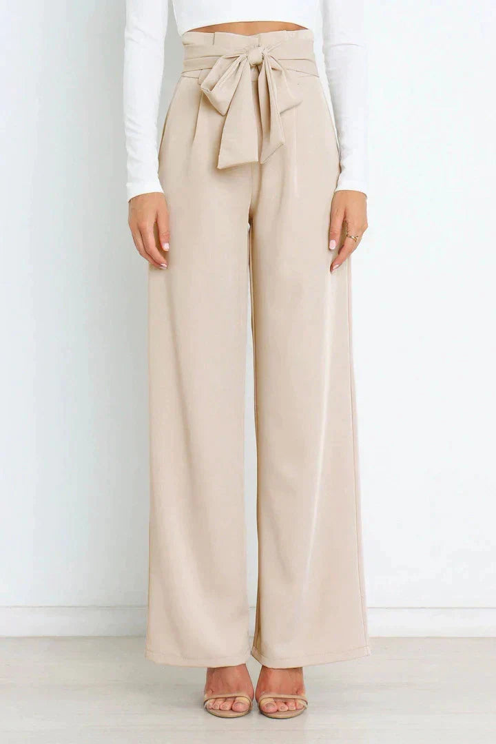 Pantalon à Jambes Larges avec Taille Haute pour Femme | Idéal pour la Mi-Saison ou l’Usage Quotidien