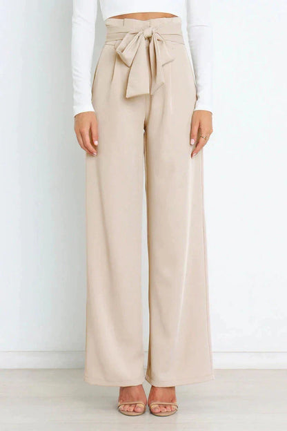 Pantalon à Jambes Larges avec Taille Haute pour Femme | Idéal pour la Mi-Saison ou l’Usage Quotidien