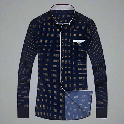 Chemise À Motifs avec Détails Contrastés pour Hommes | Idéale pour Bureau Et Usage Quotidien