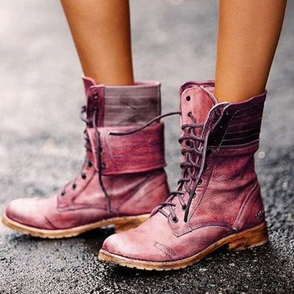 Bottes à lacets pour femmes à semelle crantée | Idéales pour l’automne et les tenues décontractées
