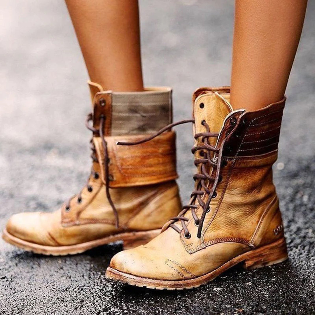 Bottes à lacets pour femmes à semelle crantée | Idéales pour l’automne et les tenues décontractées
