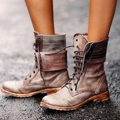 Bottes à lacets pour femmes à semelle crantée | Idéales pour l’automne et les tenues décontractées