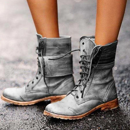 Bottes à lacets pour femmes à semelle crantée | Idéales pour l’automne et les tenues décontractées