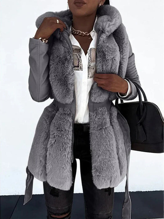 Manteau Mi-Long Femme | Ceinture Amovible | Fermeture Boutonnée | Idéal Hiver