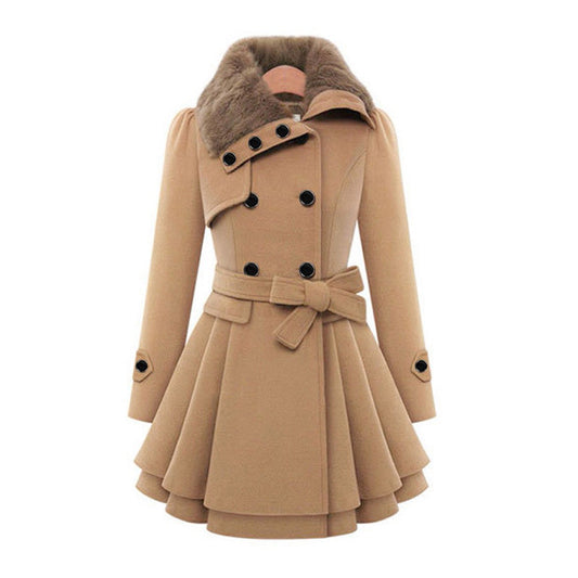 Manteau d’Hiver Long avec Capuche et Col en Fausse Fourrure pour Femme | Idéal pour la Saison Froide