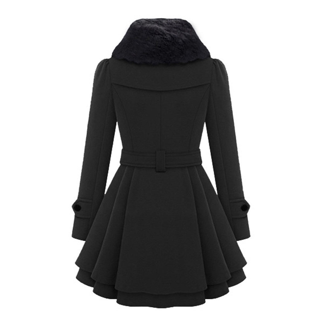 Manteau d’Hiver Long avec Capuche et Col en Fausse Fourrure pour Femme | Idéal pour la Saison Froide