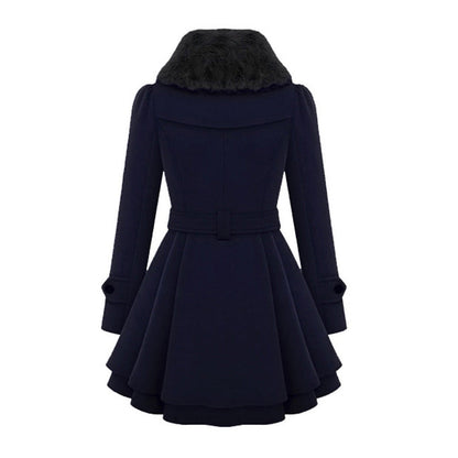 Manteau d’Hiver Long avec Capuche et Col en Fausse Fourrure pour Femme | Idéal pour la Saison Froide