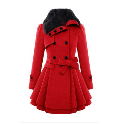 Manteau d’Hiver Long avec Capuche et Col en Fausse Fourrure pour Femme | Idéal pour la Saison Froide