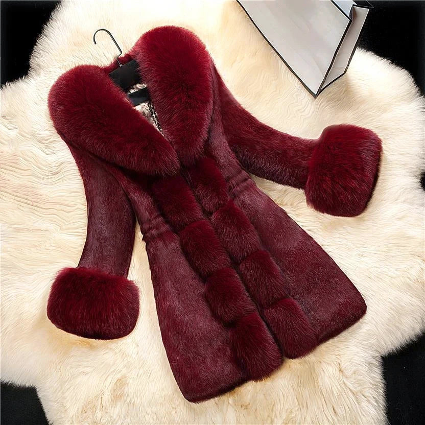 Manteau Long avec Détails au Col pour Femme | Idéal pour l’Hiver