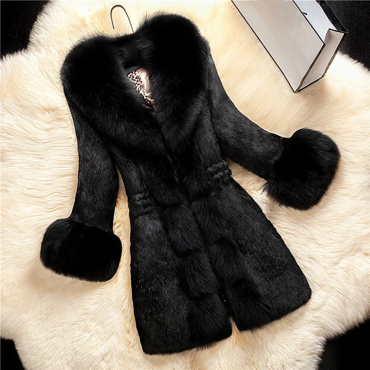 Manteau Long avec Détails au Col pour Femme | Idéal pour l’Hiver