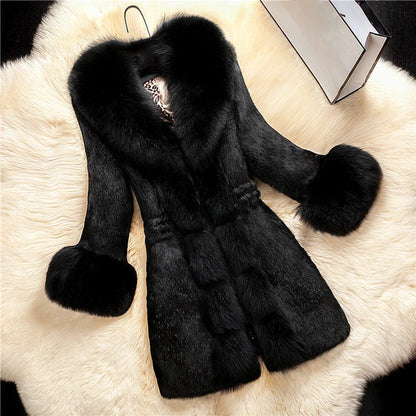 Manteau Long avec Détails au Col pour Femme | Idéal pour l’Hiver