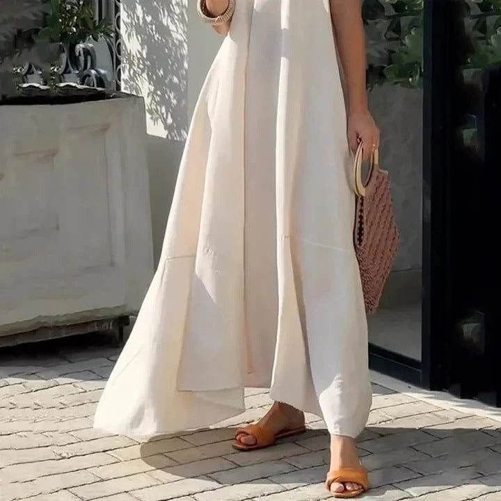 Robe Longue avec Décolleté en V pour Femme | Idéale pour les Événements Estivaux