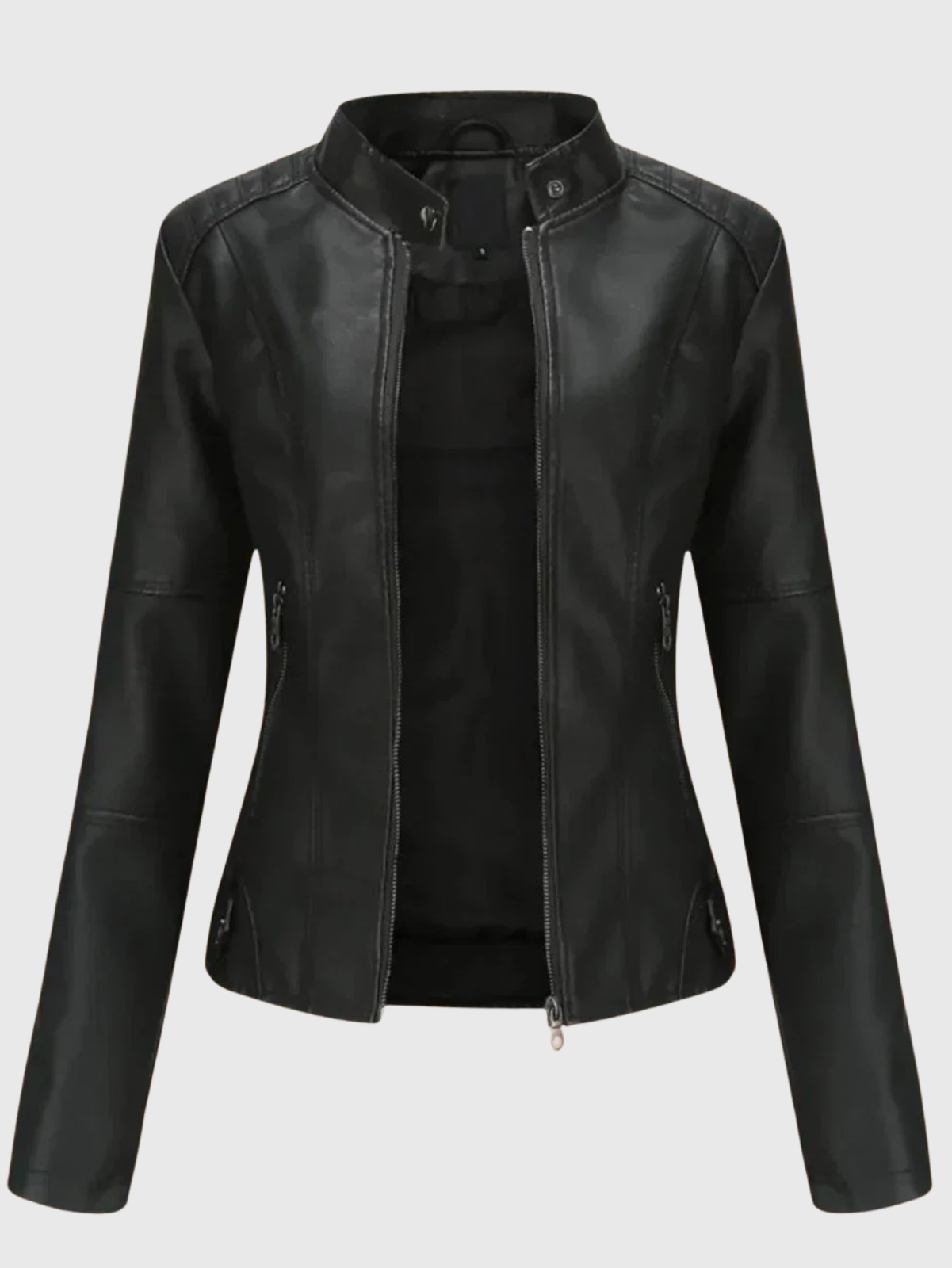 Veste courte à col montant et fermeture zippée pour femme | Idéale pour l’automne