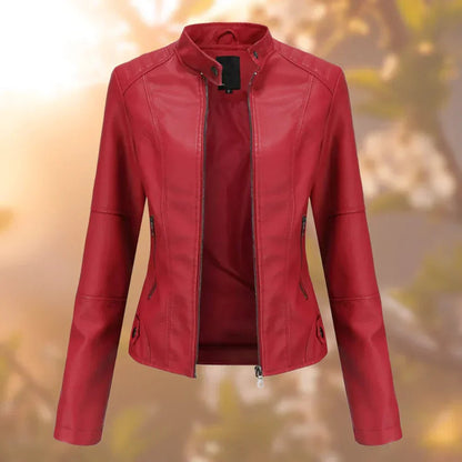 Veste courte à col montant et fermeture zippée pour femme | Idéale pour l’automne