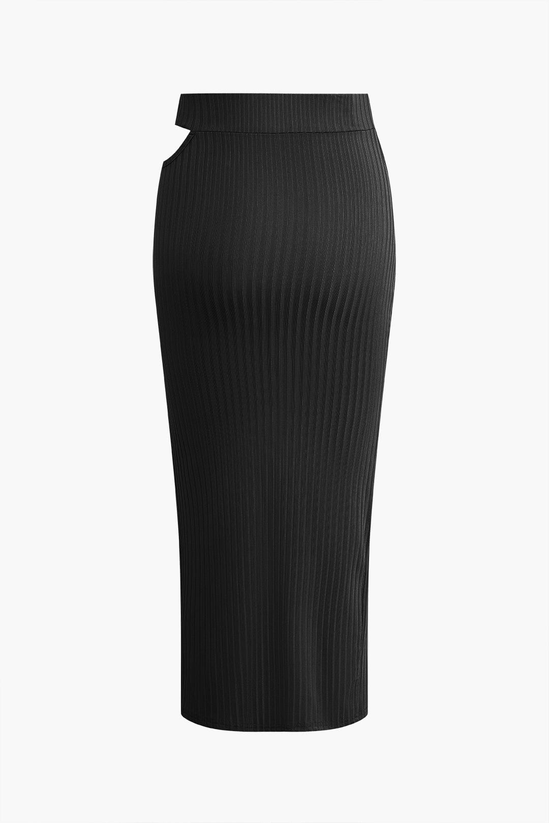 Ensemble One-shoulder Et Jupe Avec Fente Et Découpes Pour Femmes | Idéal Pour Soirées Et Occasions Spéciales