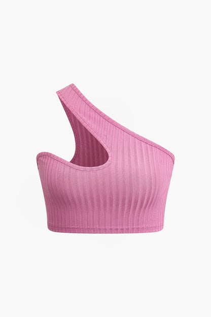 Ensemble One-shoulder Et Jupe Avec Fente Et Découpes Pour Femmes | Idéal Pour Soirées Et Occasions Spéciales