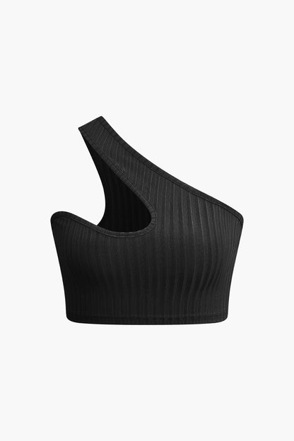 Ensemble One-shoulder Et Jupe Avec Fente Et Découpes Pour Femmes | Idéal Pour Soirées Et Occasions Spéciales